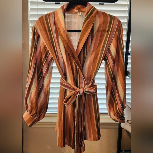Nordstrom Striped Wrap Top - Picture 1 of 11